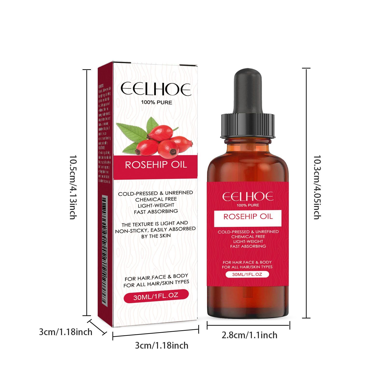 EELHOE Rosehip Oil – Hydrating & Nourishing for Skin and Hair - Image 5