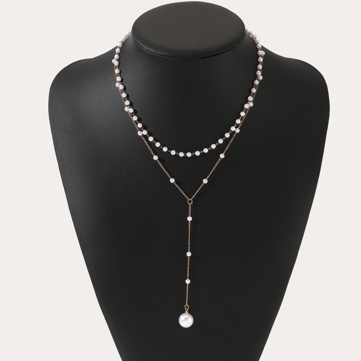 Pearl Double Layer Twin Pearl Necklace - Image 7