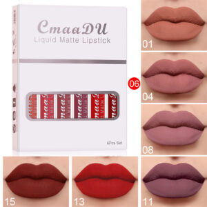 6-Piece Matte Waterproof Long-Lasting Lipstick Set