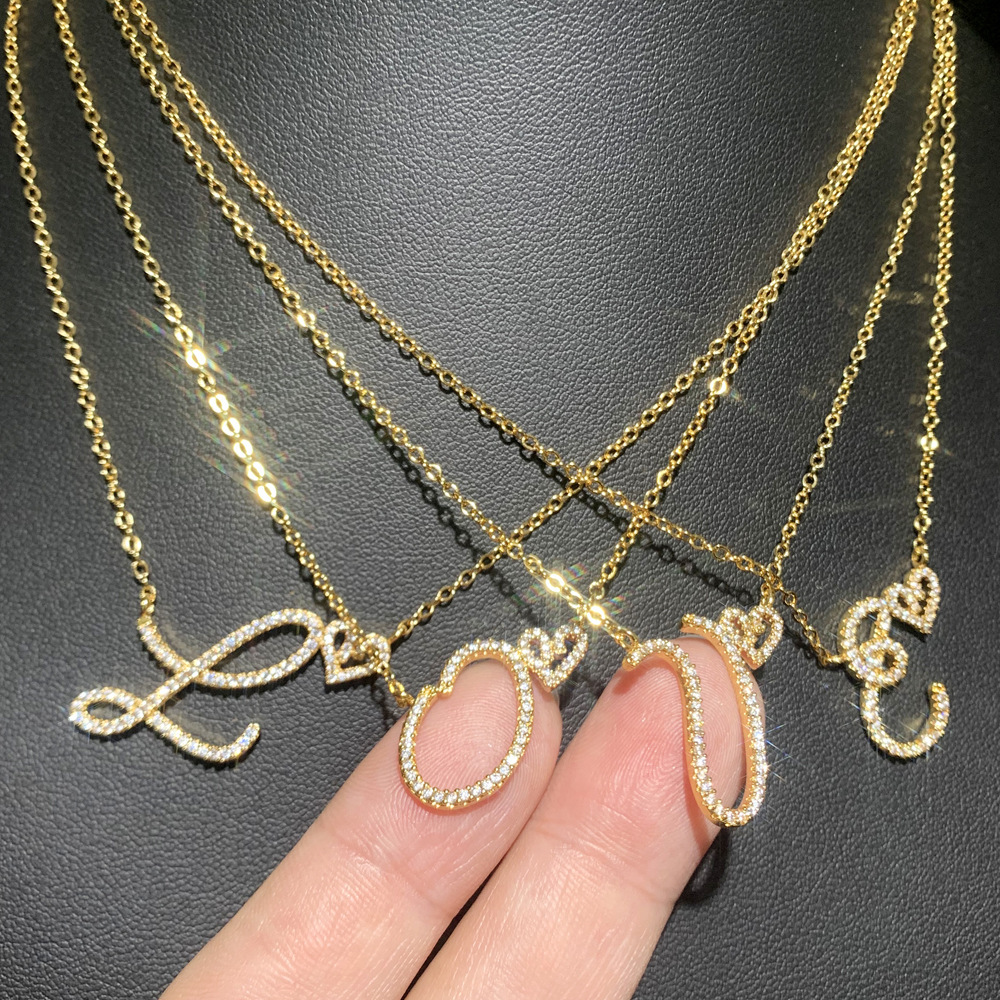 Personalized 26-Letter Retro Love Letter Necklace