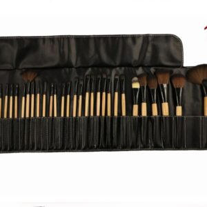 32 black wood color rayon makeup brush professional makeup brush set