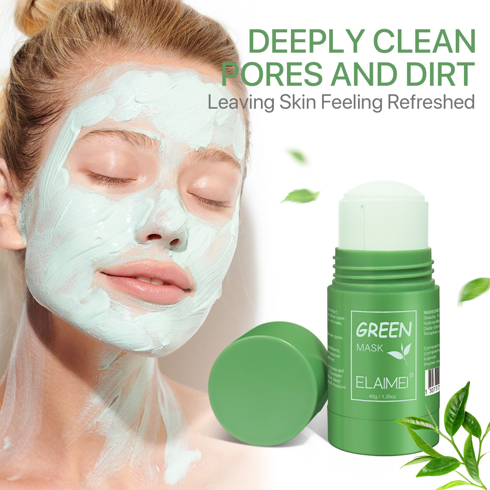 Green Tea Cleansing Blackhead Oil Control Acne Smear Mask - Image 2